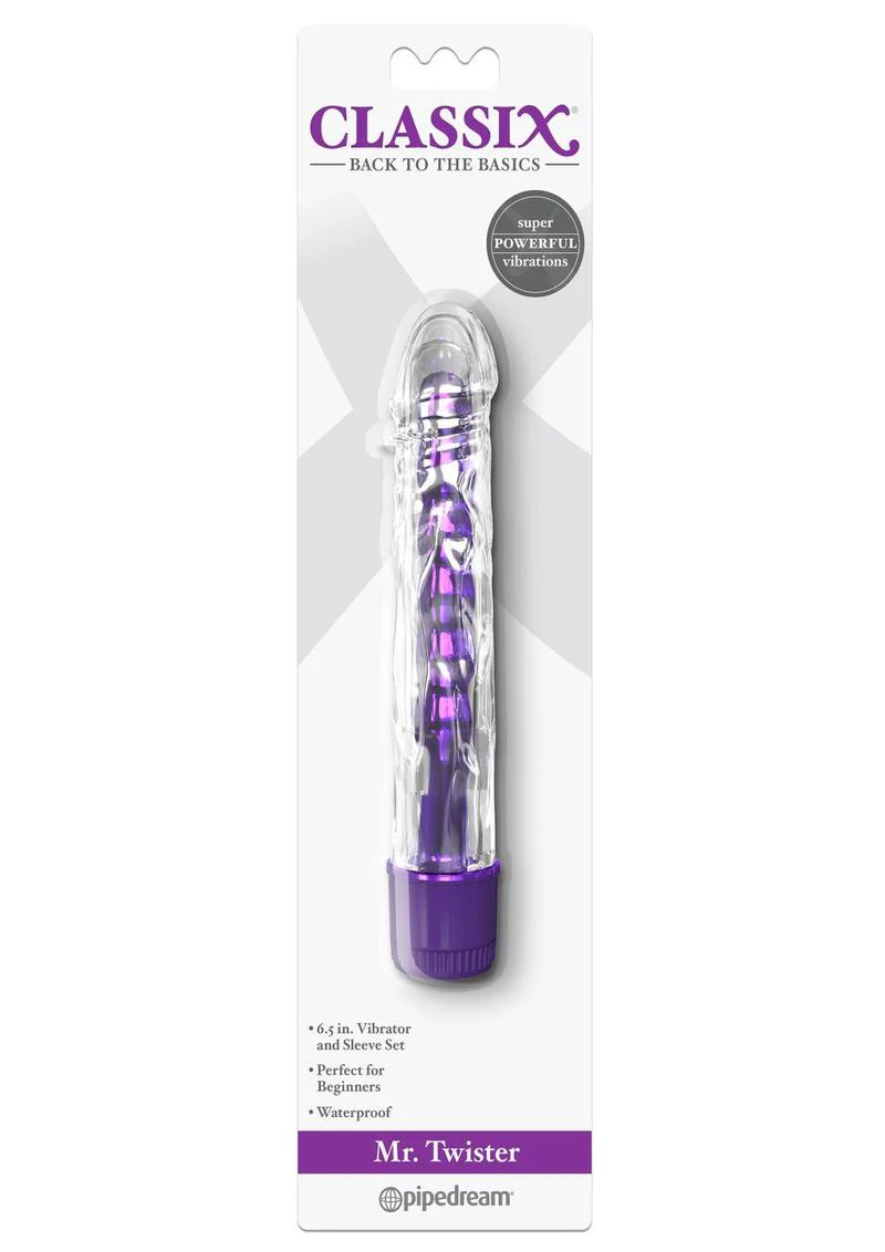 Classix Mr. Twister Vibrator With Sleeve Set - Image 5