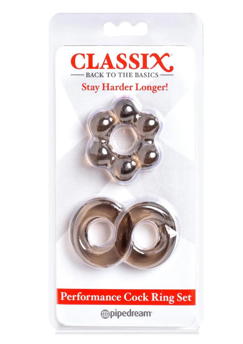 Classix Performance Cock Ring Set Dual Ring - Image 2