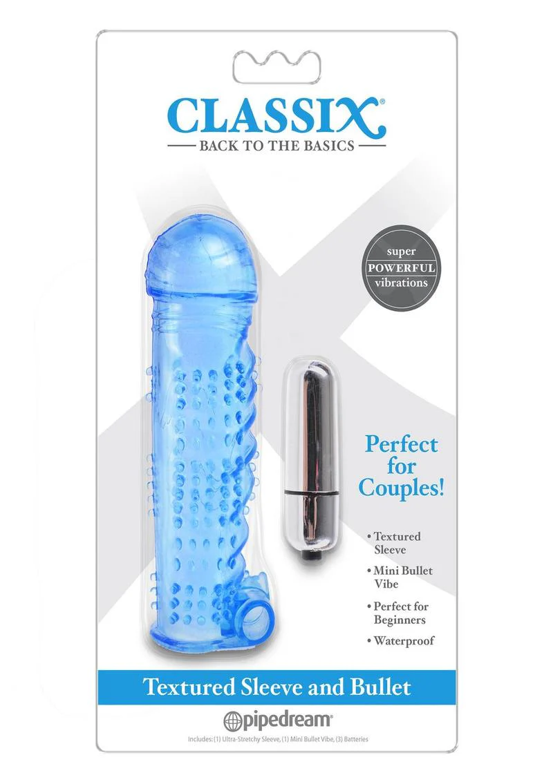 Classix Textured Sleeve And Bullet Vibrating Couples Set - Image 2
