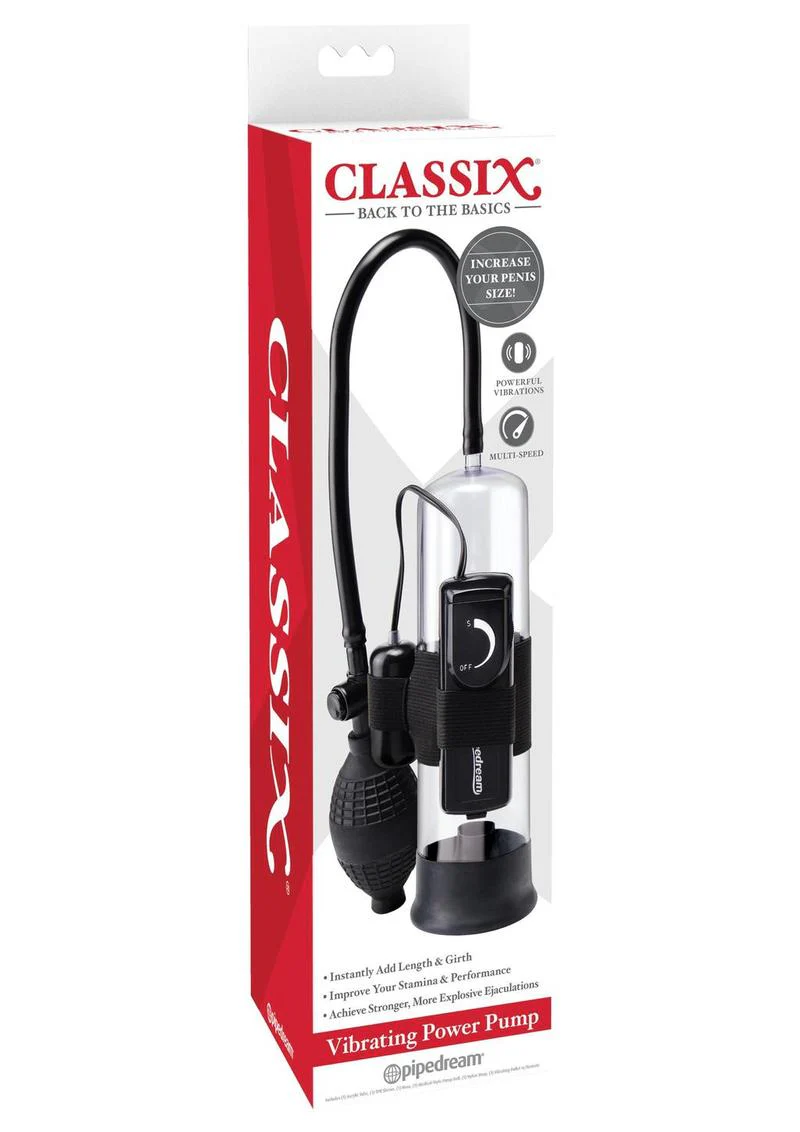 Classix Vibrating Power Enhanced Size And Stamina Pump - Image 3