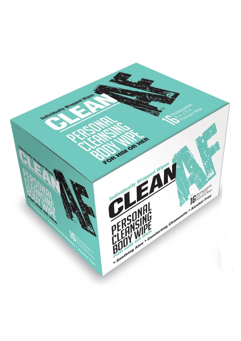 Clean AF Personal Cleansing Body Wipes Individually Wrapped - Image 3
