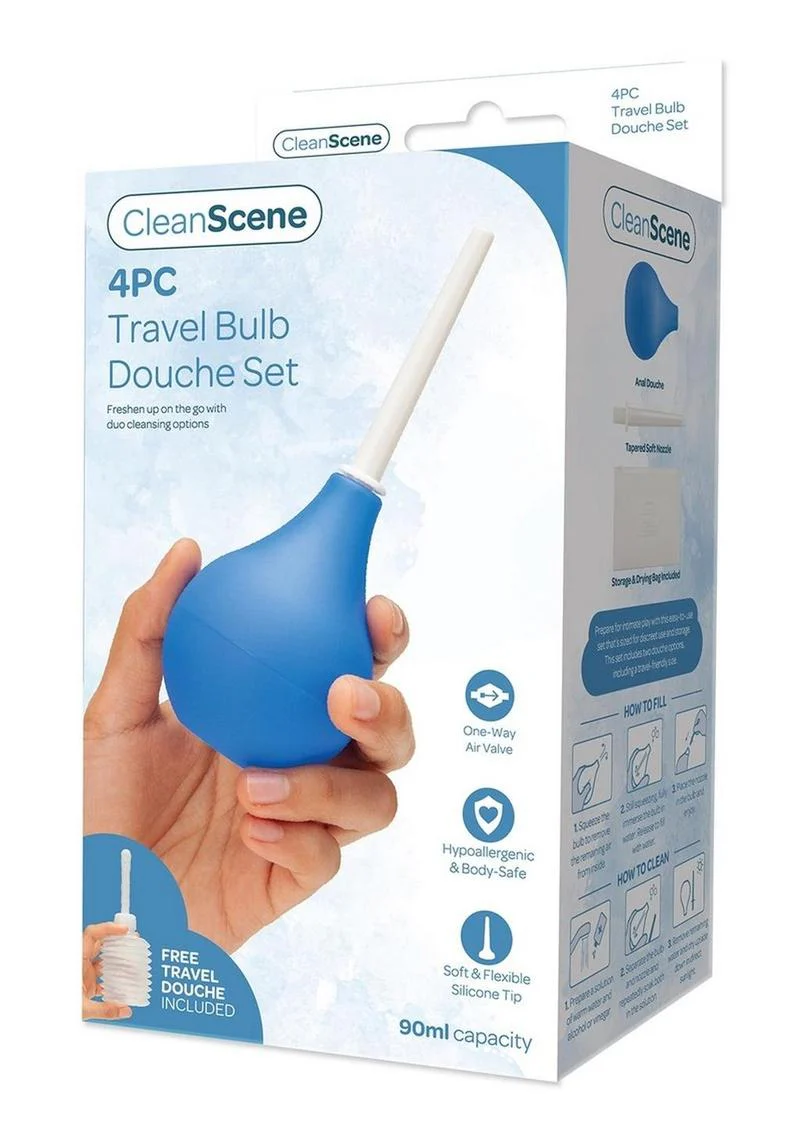 CleanScene 4PC Travel Bulb Douche Set - Image 4