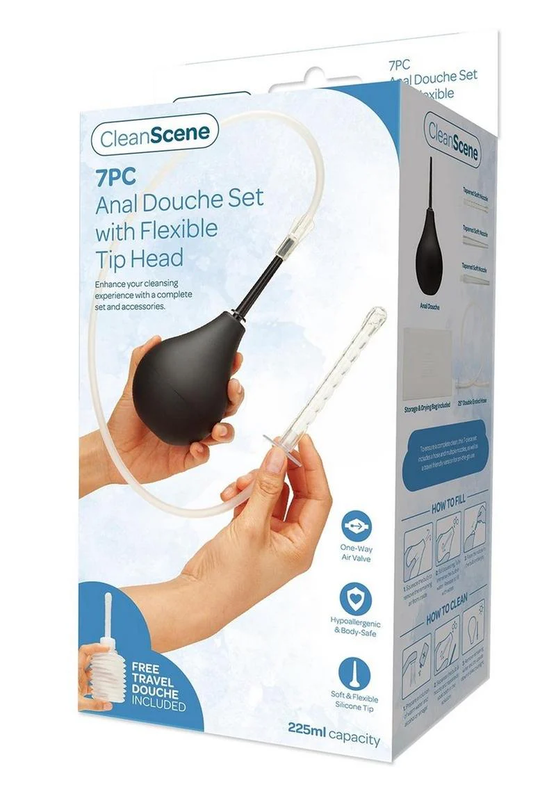 CleanScene 7PC Anal Douche Set with Tip Head - Image 4