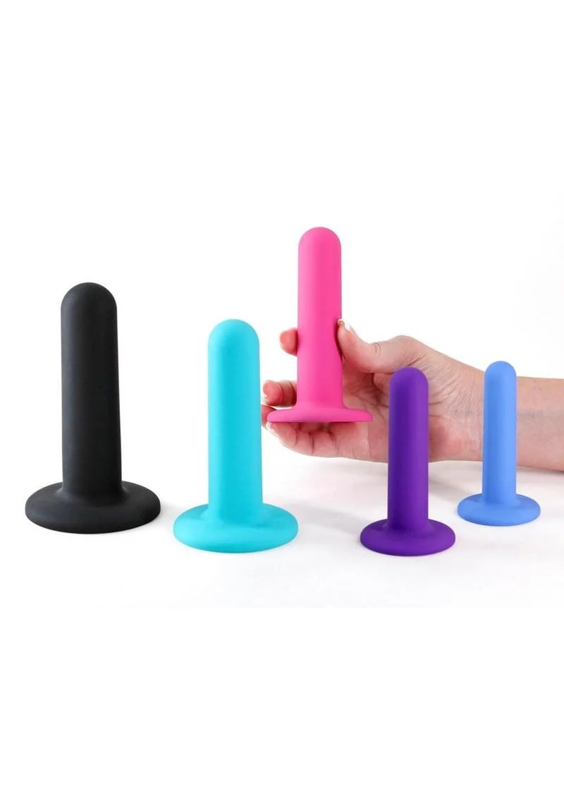 Colours Dilator Kit 5-Piece Multicolor Silicone Anal Plug Set - Image 2