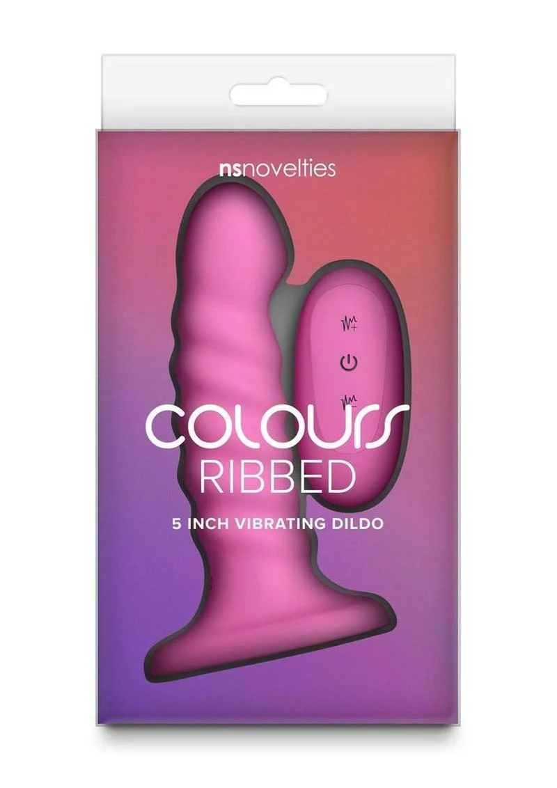 Colours Ribbed Vibrating Dildo - Image 10