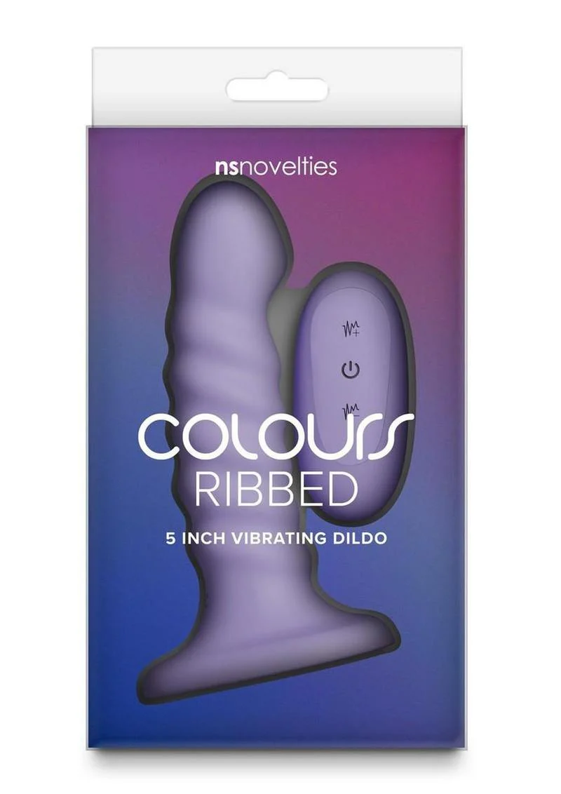 Colours Ribbed Vibrating Dildo - Image 12