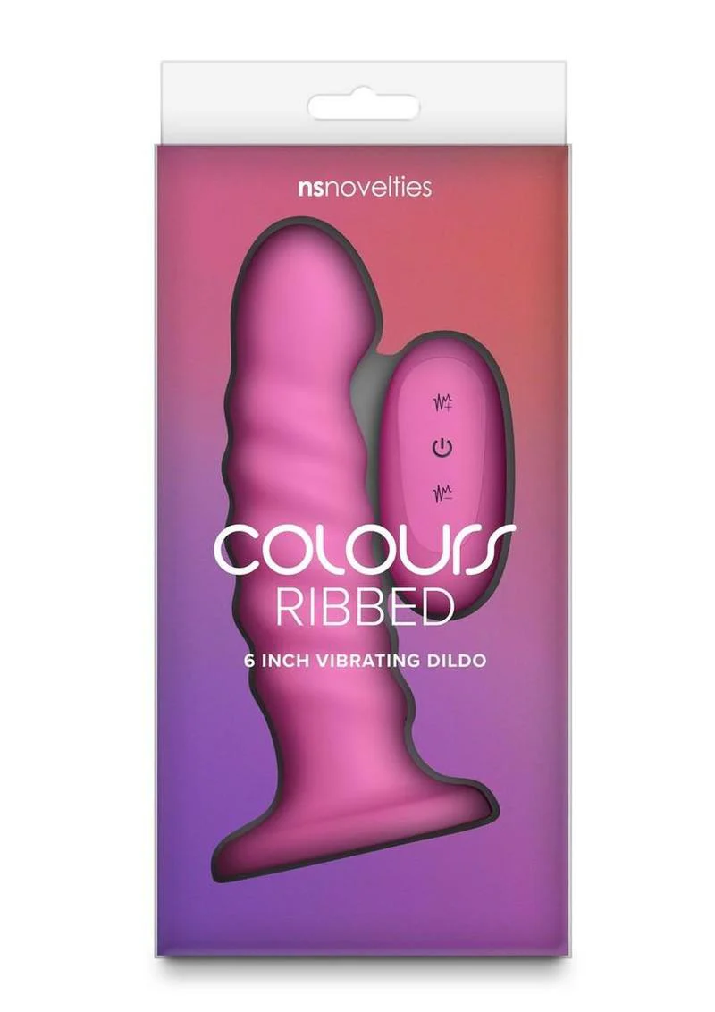 Colours Ribbed Vibrating Dildo - Image 16