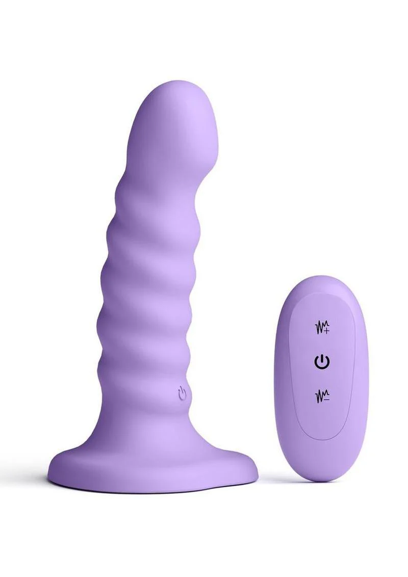 Colours Ribbed Vibrating Dildo - Image 3