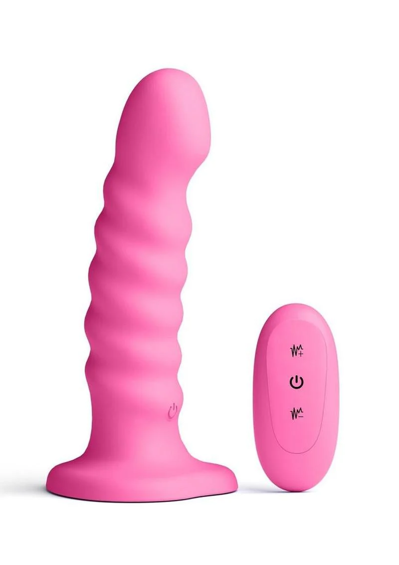Colours Ribbed Vibrating Dildo - Image 5