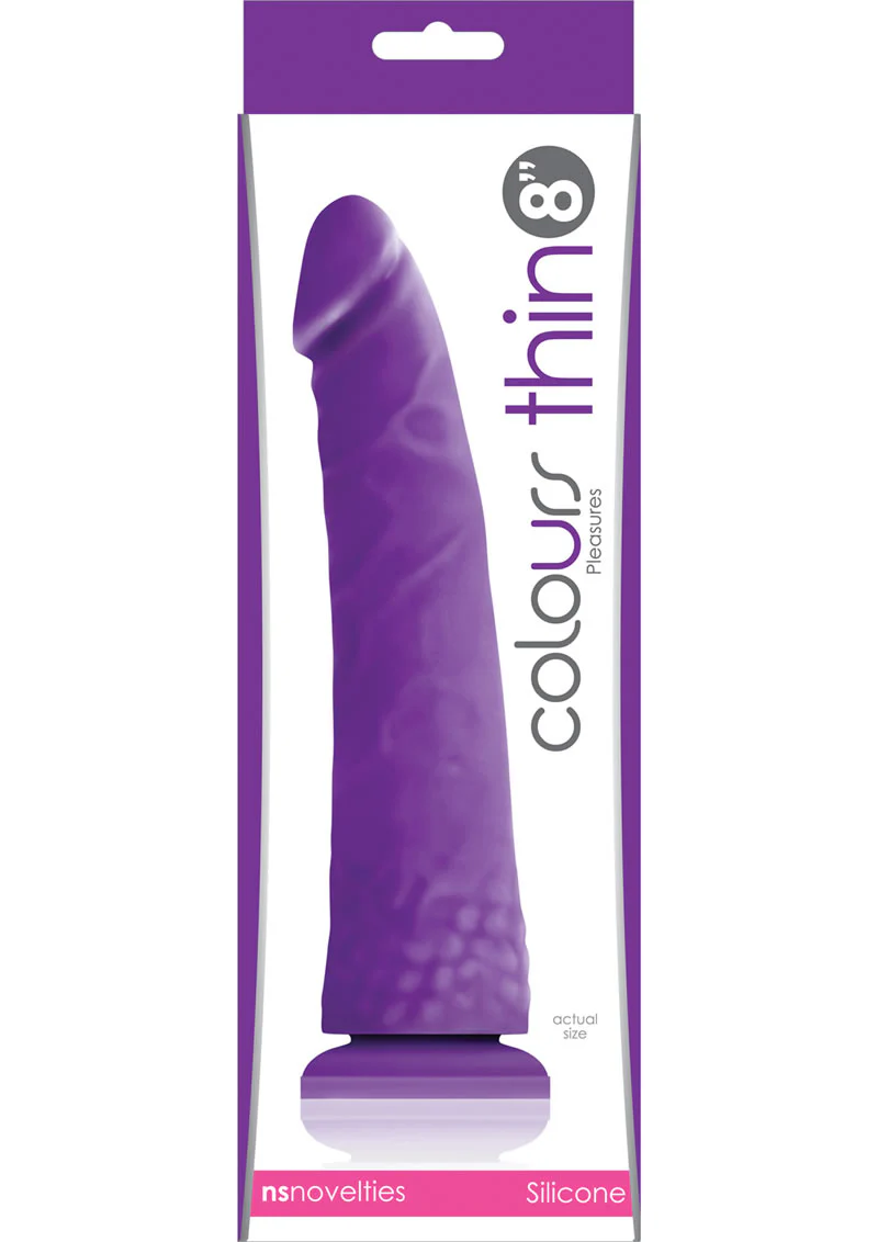 Colours Thin Beginner-Friendly Silicone Dildo With Suction-Cup Bas - Image 3
