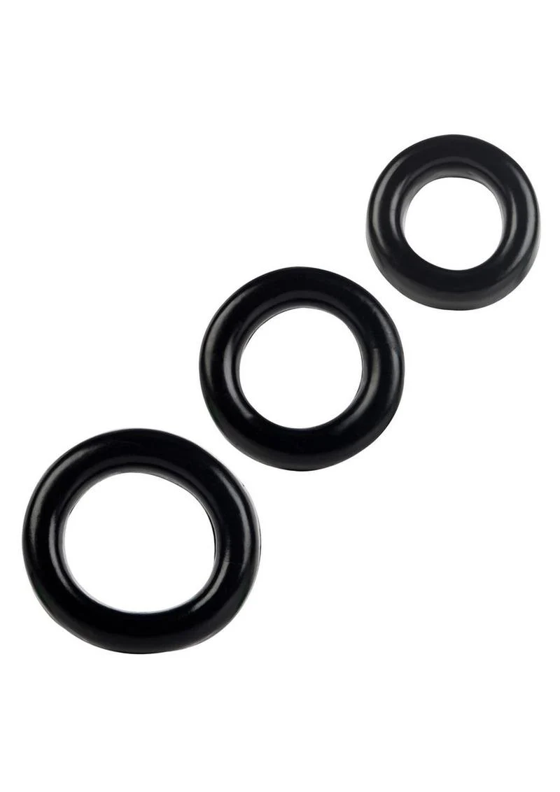 Colt 3 Ring Set Pliable Black Cock Rings - Image 2