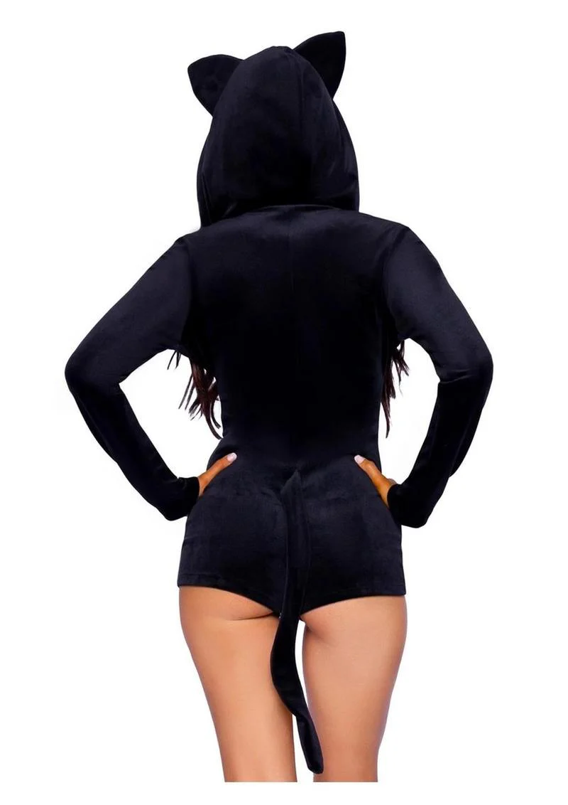 Comfy Cat Velvet Plush Romper - Image 3