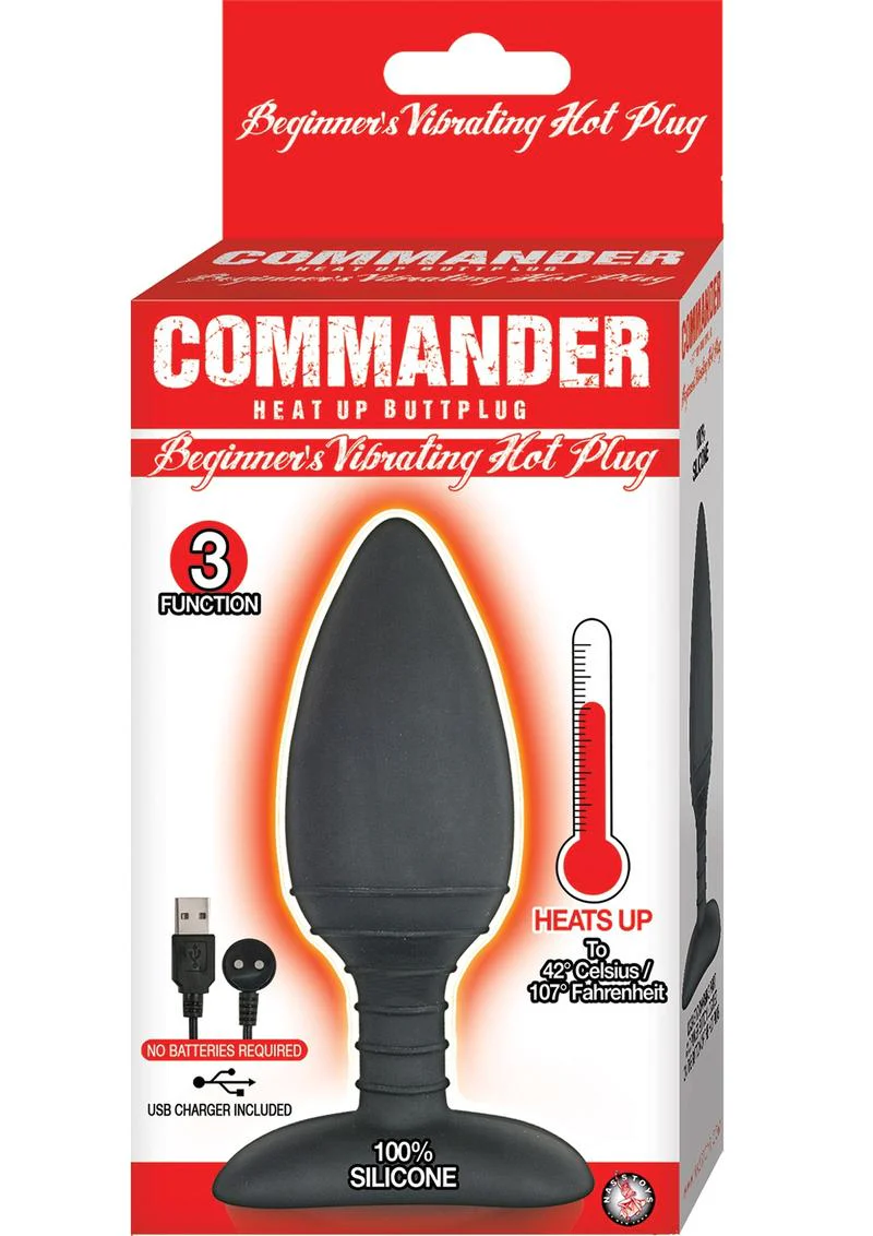 Commander Beginners Silicone Vibrating Warming Butt Plug - Image 2