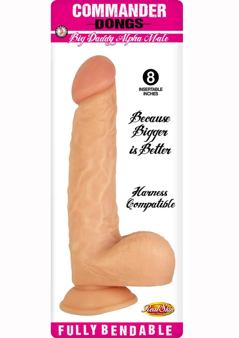 Commander Dongs Big Daddy Alpha Male 8″ Bendable Vanilla Dildo - Image 2