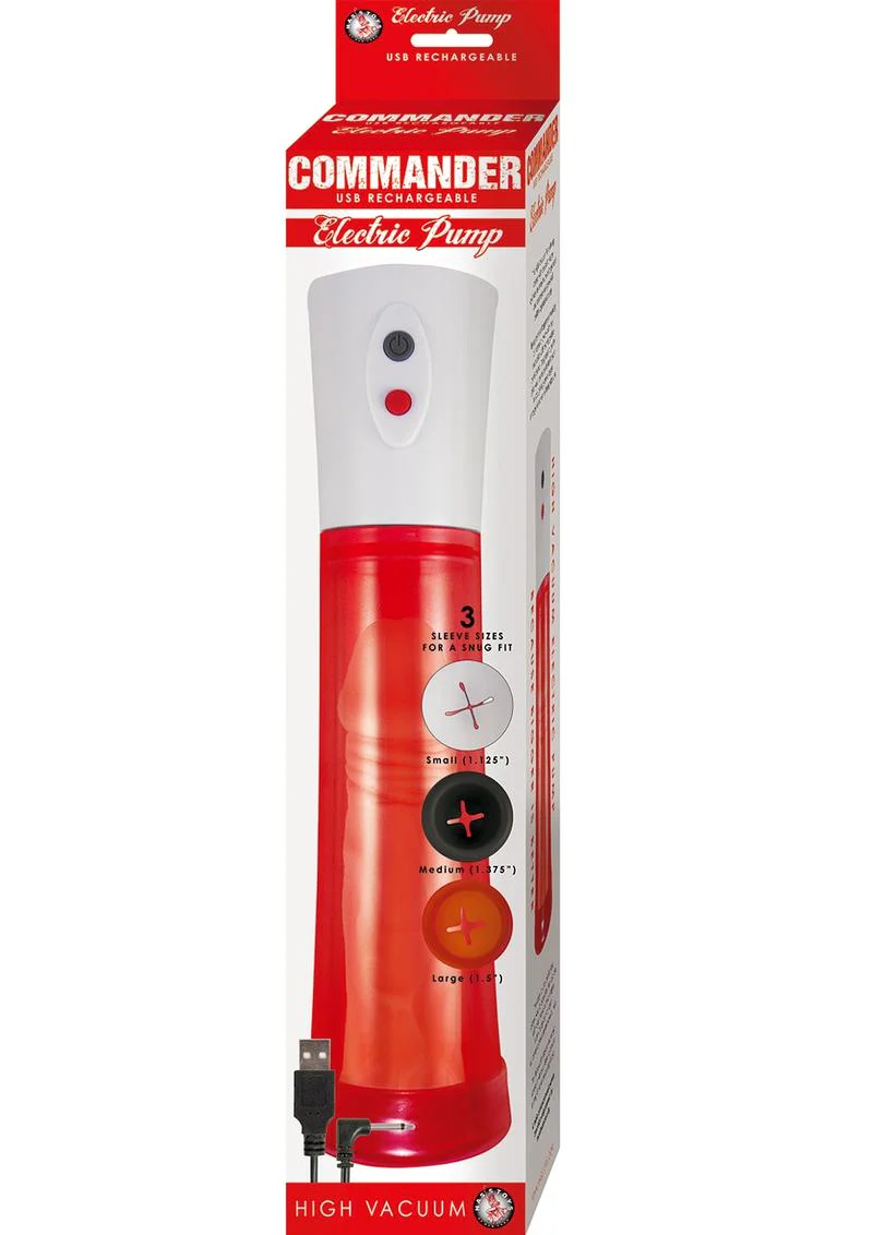 COMMANDER USB Rechargeable Electric High Vacuum Penis Pump - Image 5