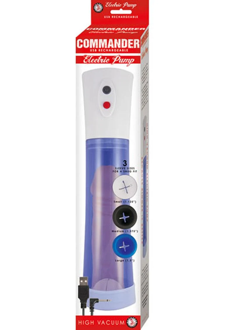 COMMANDER USB Rechargeable Electric High Vacuum Penis Pump - Image 6