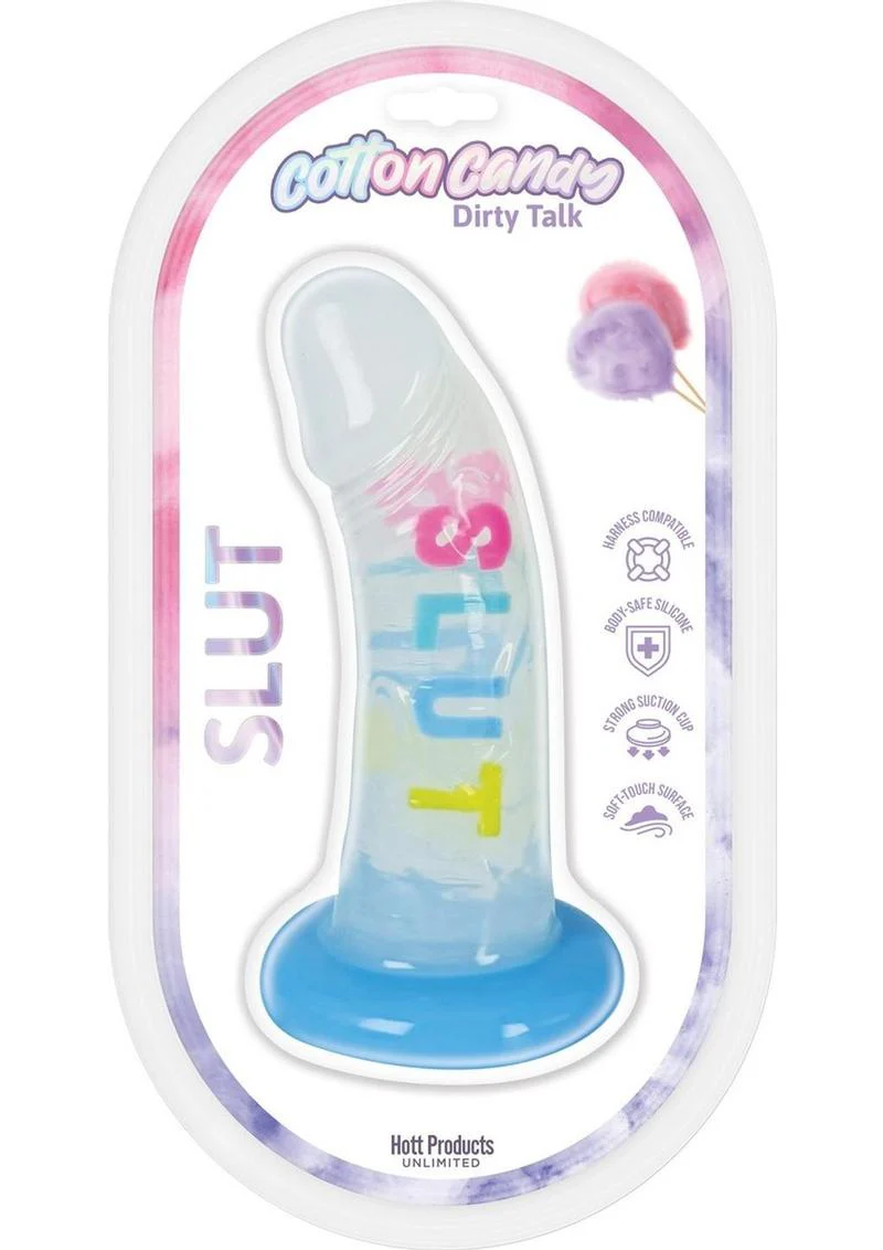 Cotton Candy Dirty Talk Slut Silicone Dildo - Image 2