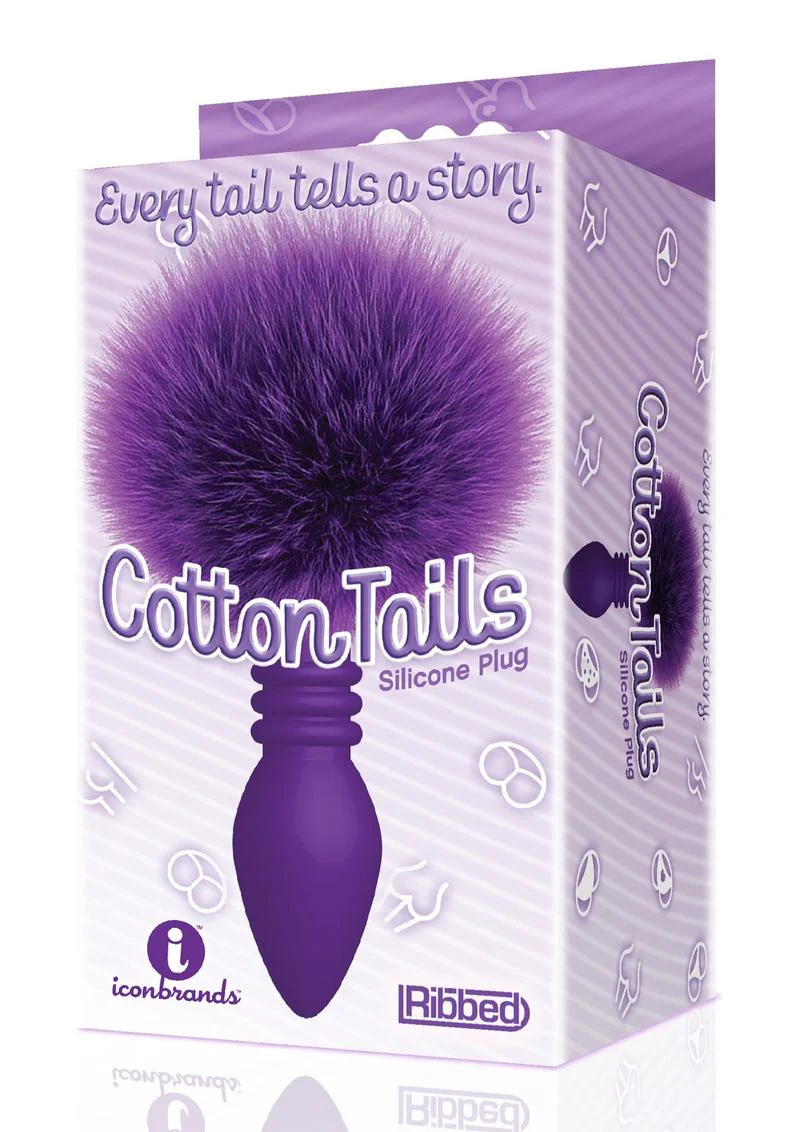 Cotton Tails Silicone Ribbed Bunny Tail Butt Plug - Image 3
