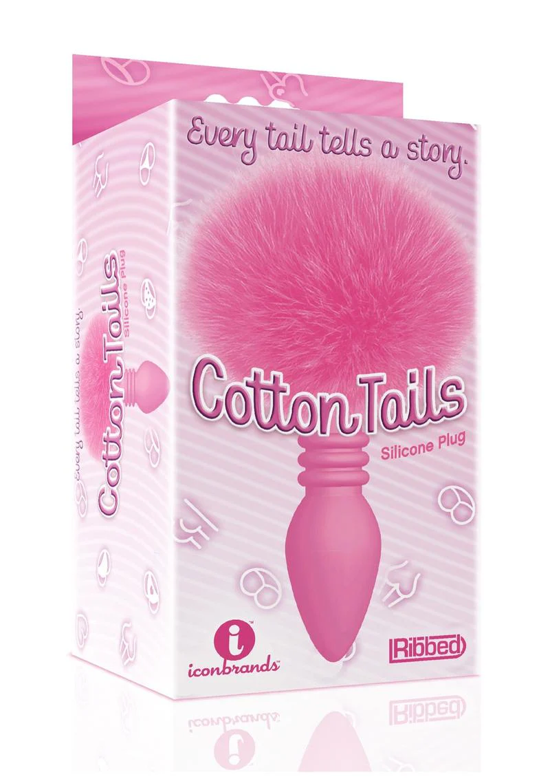 Cotton Tails Silicone Ribbed Bunny Tail Butt Plug - Image 4