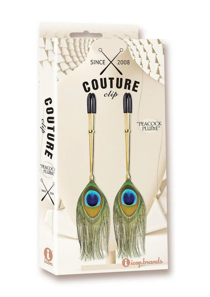 Couture Peacock Plume Nipple Clamps - Image 2