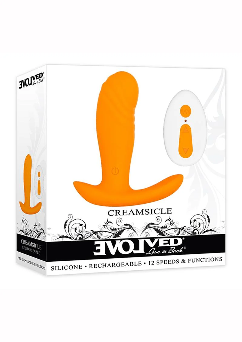 Creamsicle  Silicone Rechargeable Wearable Remote Control Vibrators - Image 4