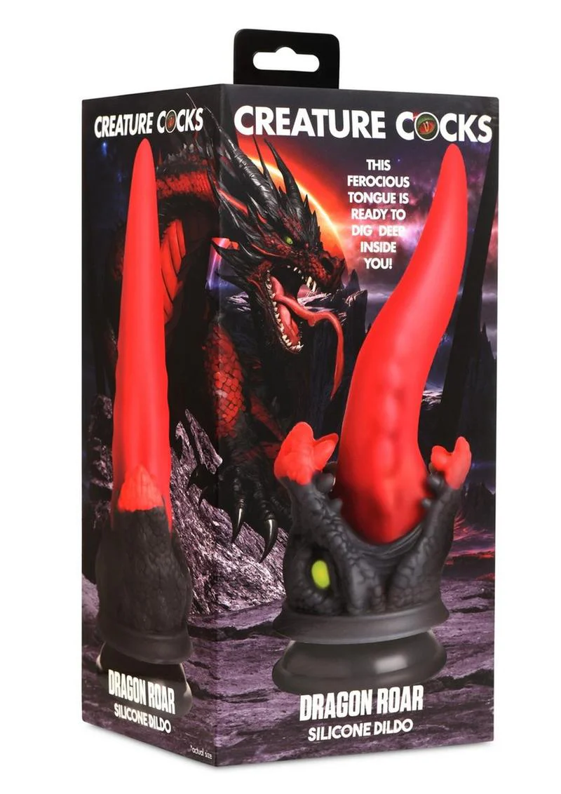 Creature Cock Dragon Roar Realistic Texture And Silicone Dildo - Image 4