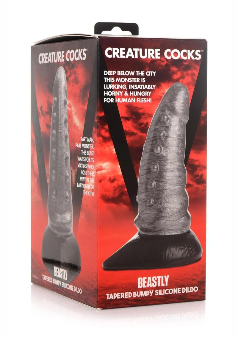 Creature Cocks Beastly Tapered Bumpy Silicone Dildo - Image 4