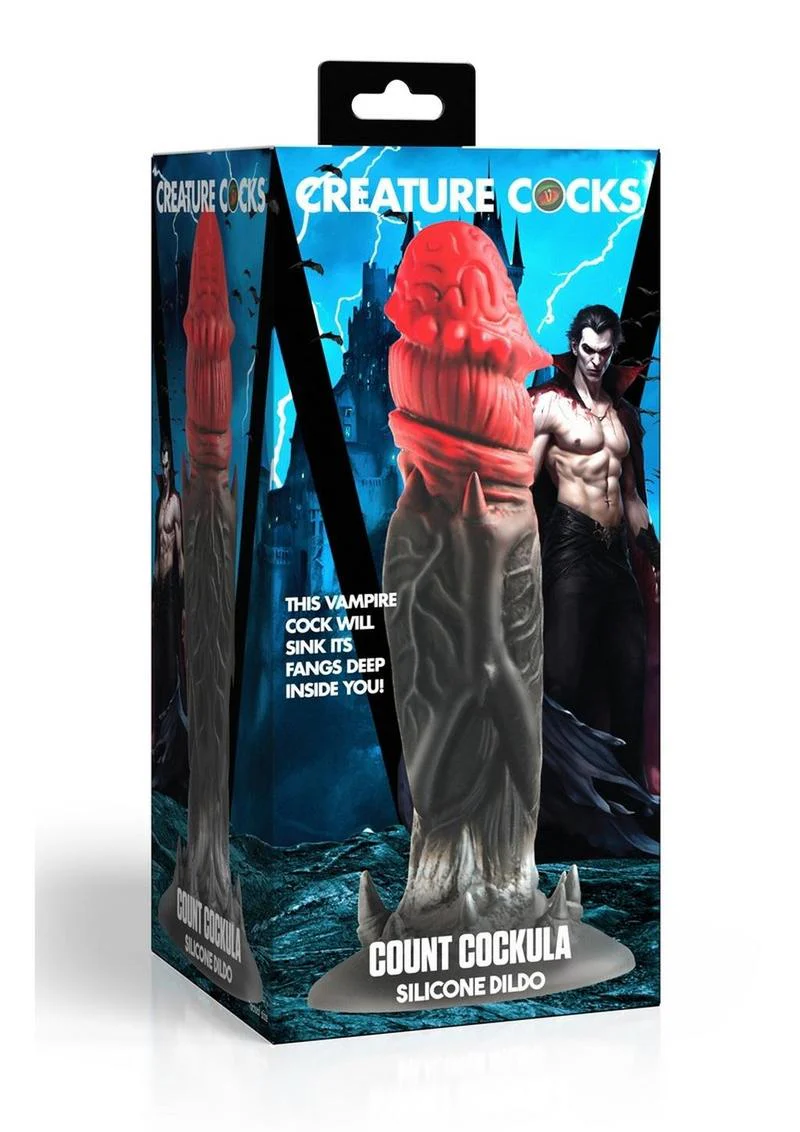 Creature Cocks Count Cockula Multicolor Silicone Dildo - Image 4