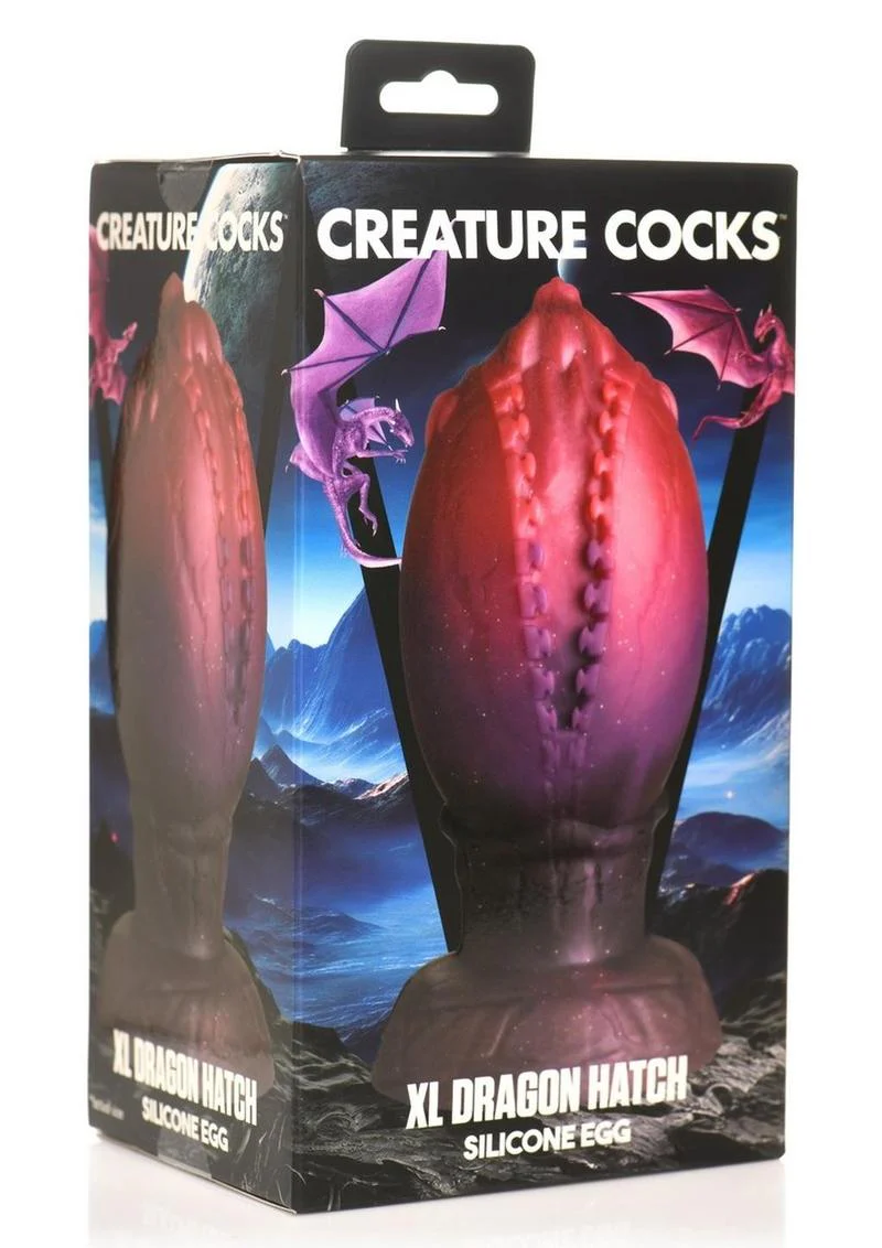 Creature Cocks Dragon Hatch Silicone Egg Multicolor Large Size - Image 5