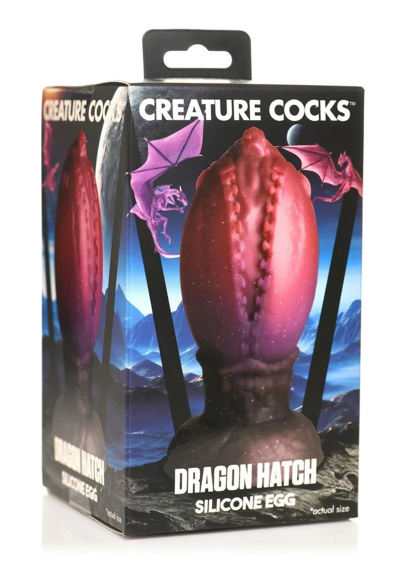 Creature Cocks Dragon Hatch Silicone Egg Multicolor Large Size - Image 6