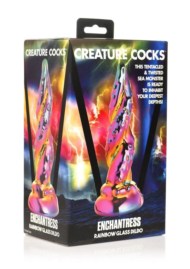 Creature Cocks Enchantress Rainbow Glass Dildo - Image 4