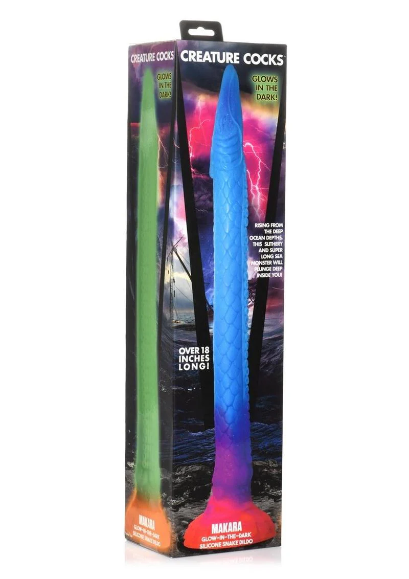 Creature Cocks Makara Glow-in-the-Dark Snake Dildo - Image 4