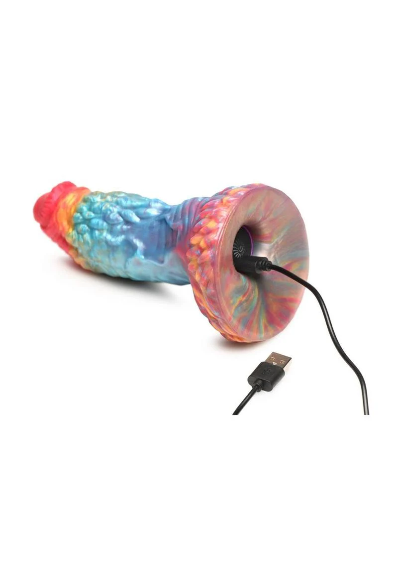 Creature Cocks Rainbow Phoenix Vibrating Silicone Dildo - Image 3