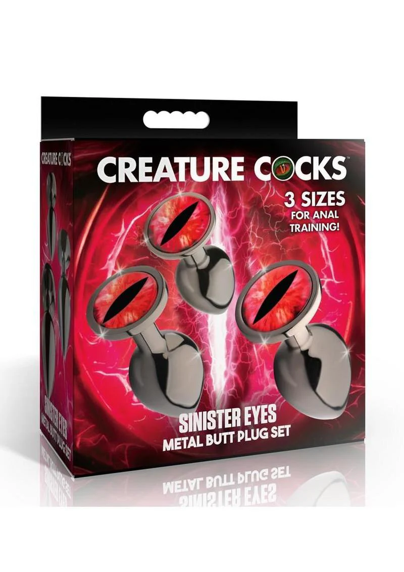 Creature Cocks Sinister Eyes Metal Butt Plug Set - Image 3