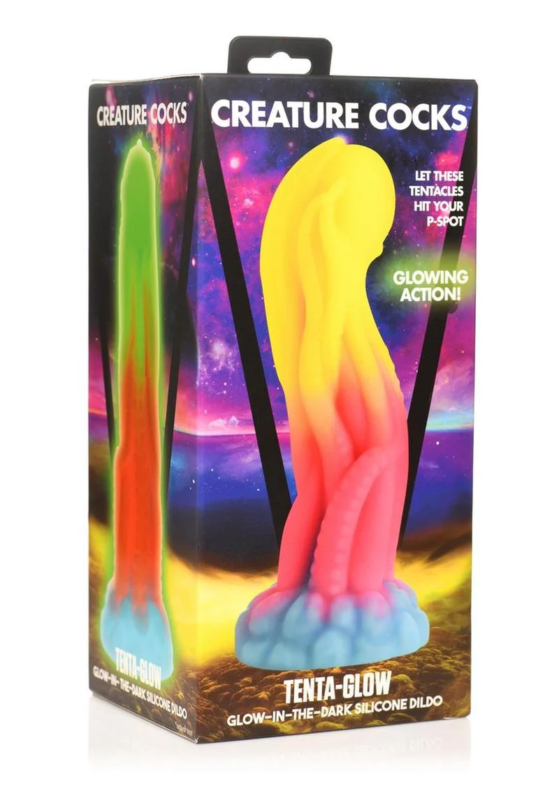 Creature Cocks Tenta-Glow Glow in the Dark Silicone Dildo - Image 4