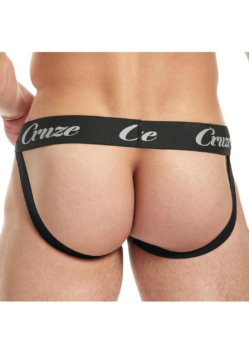 Cruze Neoprene Snap-Down Jock Strap with Silicone Cock Ring - Image 2
