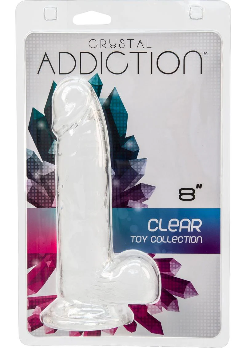 Crystal Addiction Clear Dildo With Balls - Image 12