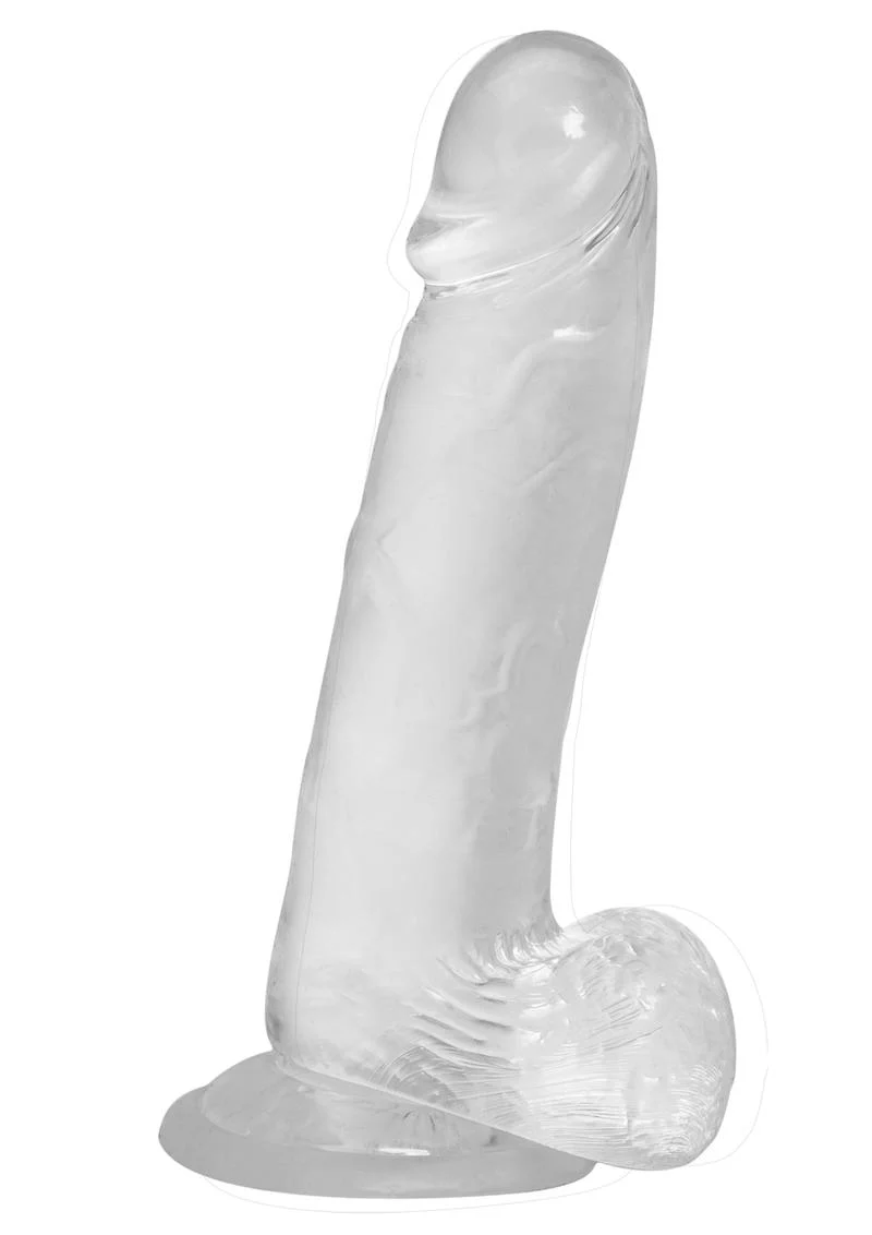 Crystal Addiction Clear Dildo With Balls - Image 2