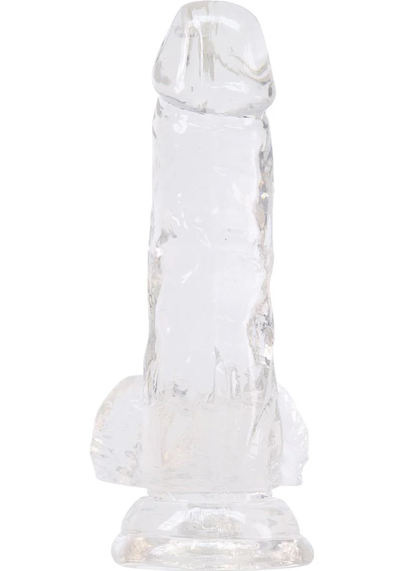 Crystal Addiction Clear Dildo With Balls - Image 3