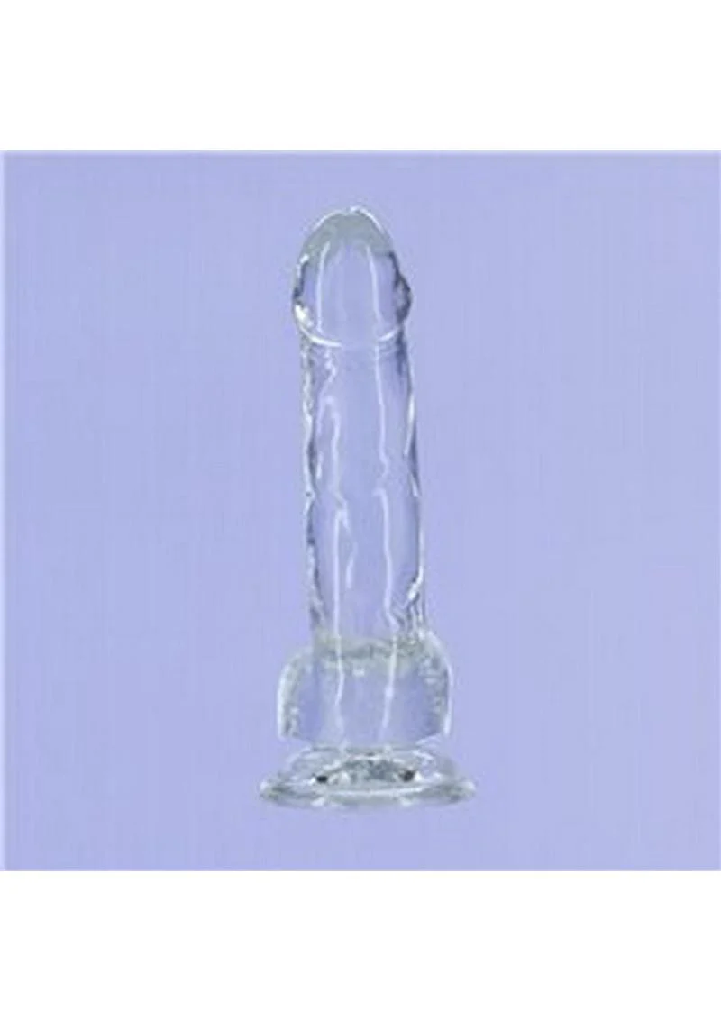 Crystal Addiction Clear Dildo With Balls - Image 4