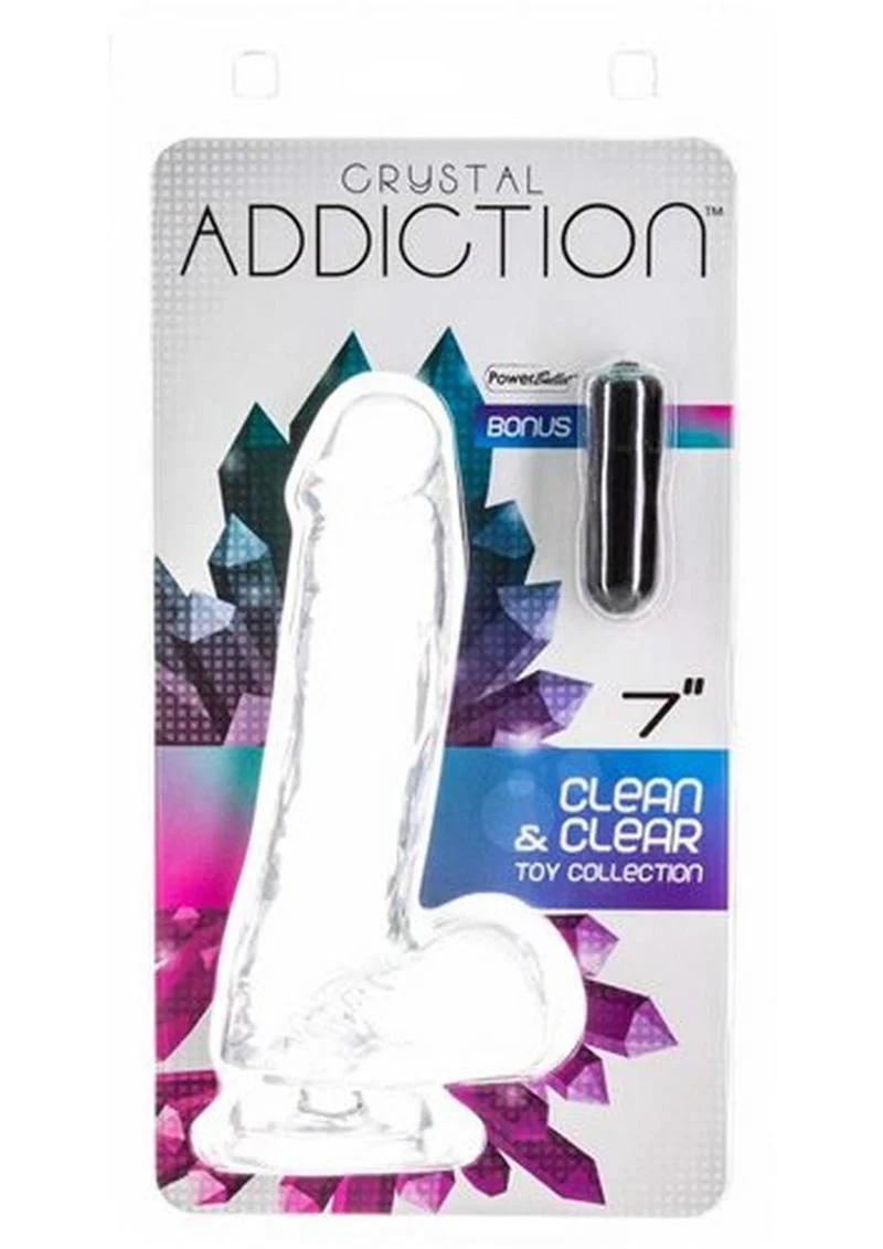 Crystal Addiction Clear Dildo With Balls - Image 9