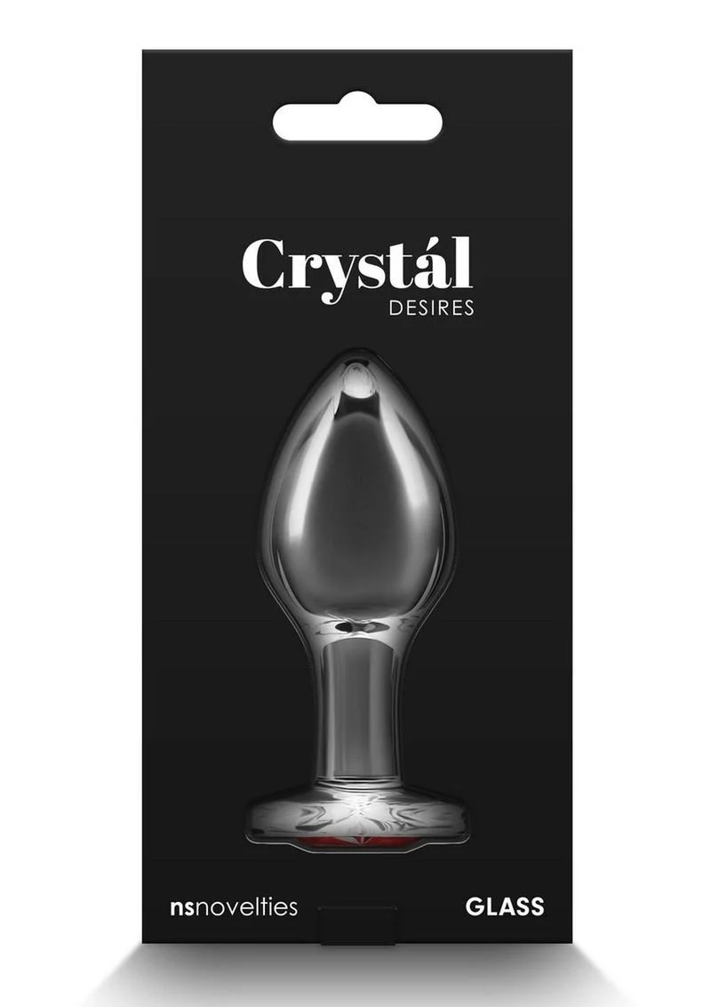 Crystal Desires Red Heart Glass Anal Plug by NS Novelties - Image 8