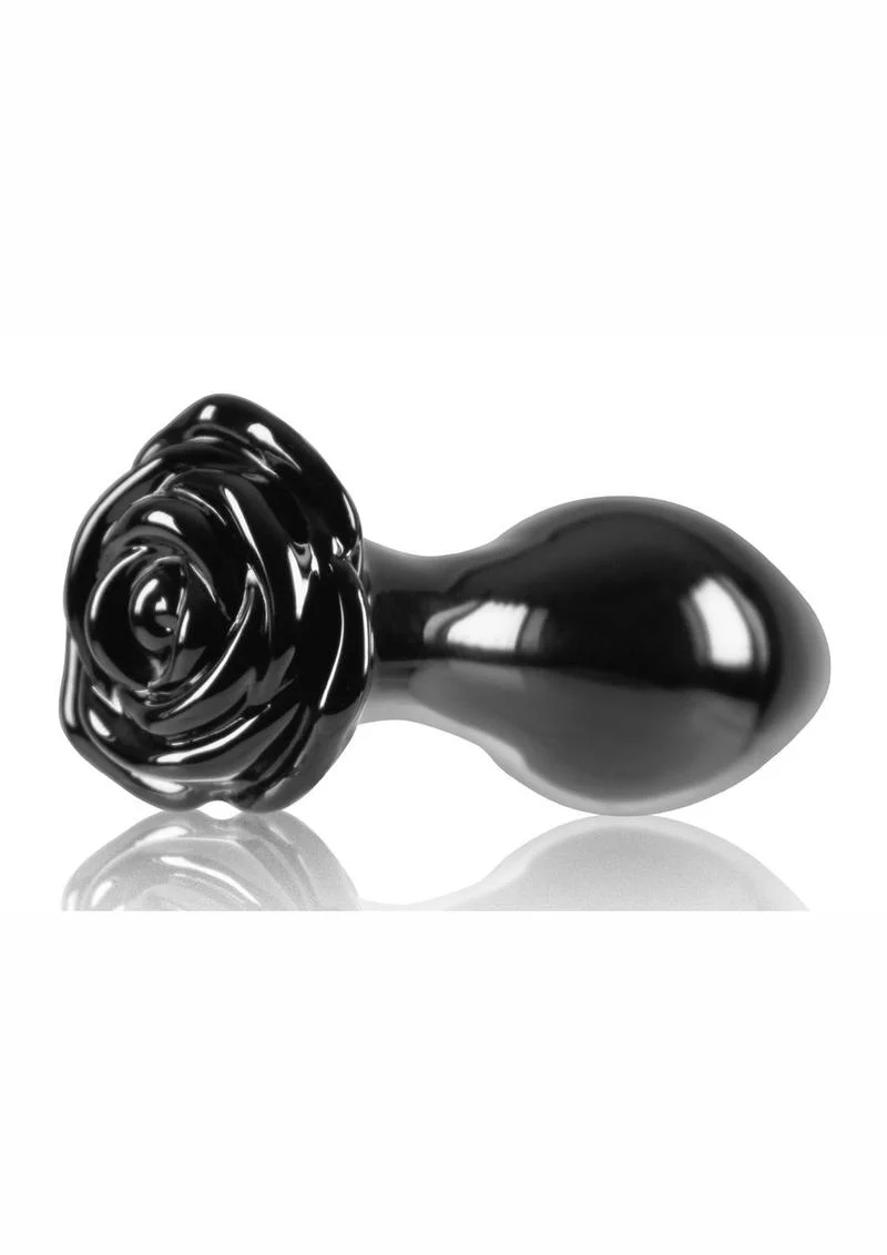 Crystal Premium Glass Rose Probe Elegant Anal Plug - Image 2