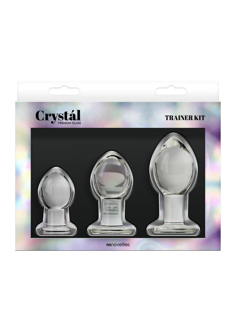 Crystal Premium Glass Trainer Kit Clear Butt Plug - Image 4