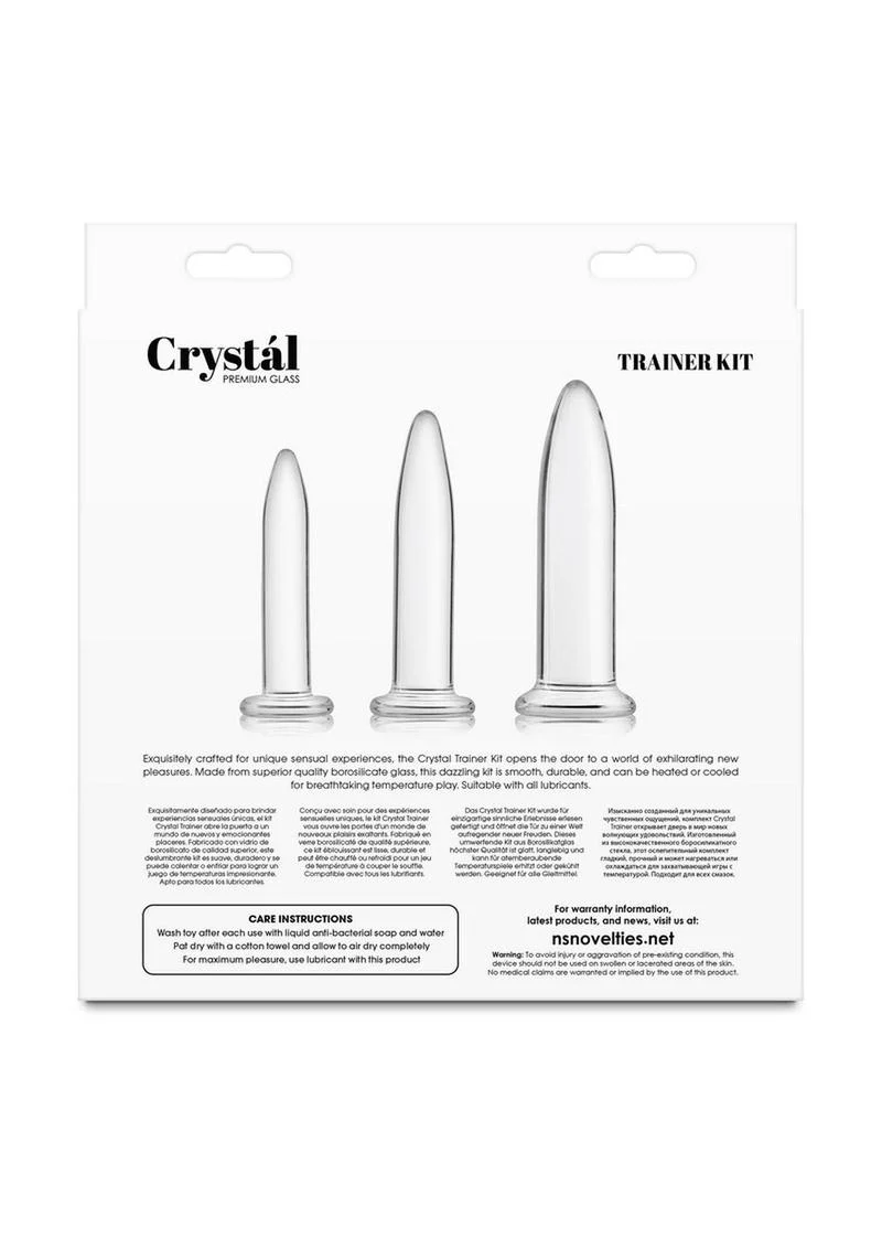 Crystal Trainer Kit Premium Glass Anal Plug Set - Image 4