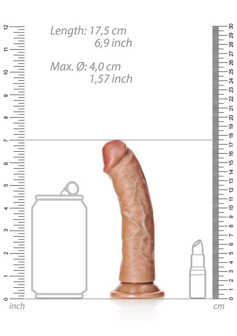 Curved Realistic Dildo with Suction Cup By Realrock - Image 6