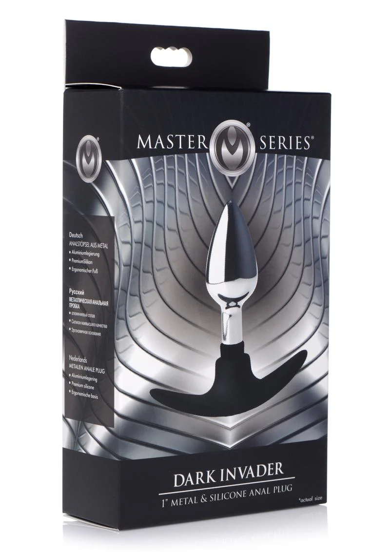 Dark Invader Metal and Silicone Anal Plug - Image 11