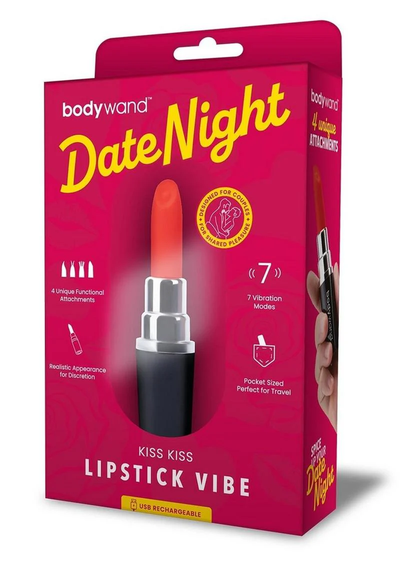 Date Night Kiss Kiss Lipstick Vibe Discreet Rechargeable Pleasure - Image 4