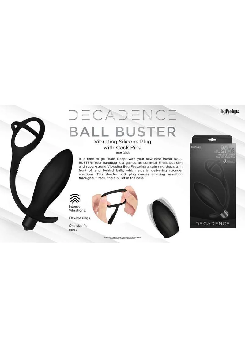 Decadence Ball Buster Vibrating Silicone Butt Plug - Image 2