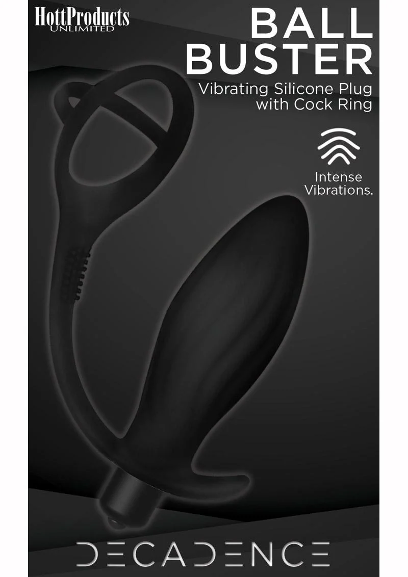 Decadence Ball Buster Vibrating Silicone Butt Plug - Image 3